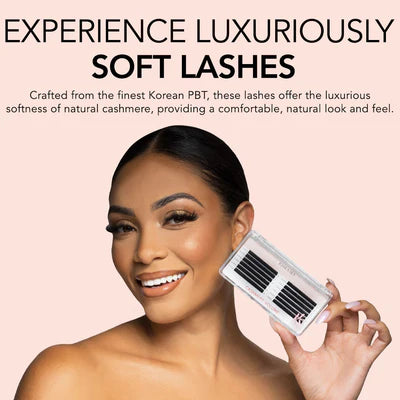 KIARA SKY LASH Cashmere Volume Lash Extensions | Premium Cashmere Lash Extensions | Soft Semi-matte natural finish | For Professional Eyelash Extensions Use Only | Black, (C-0.07-15MM)