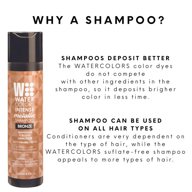 Watercolors Intense Metallic 3-in-1 Color Depositing Shampoo