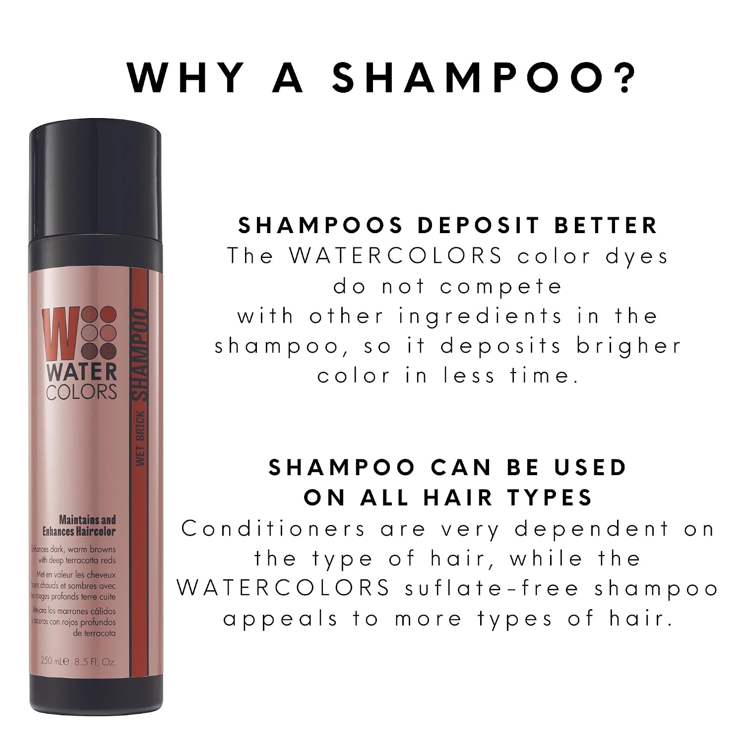 Watercolors Color Depositing Shampoo 8 oz
