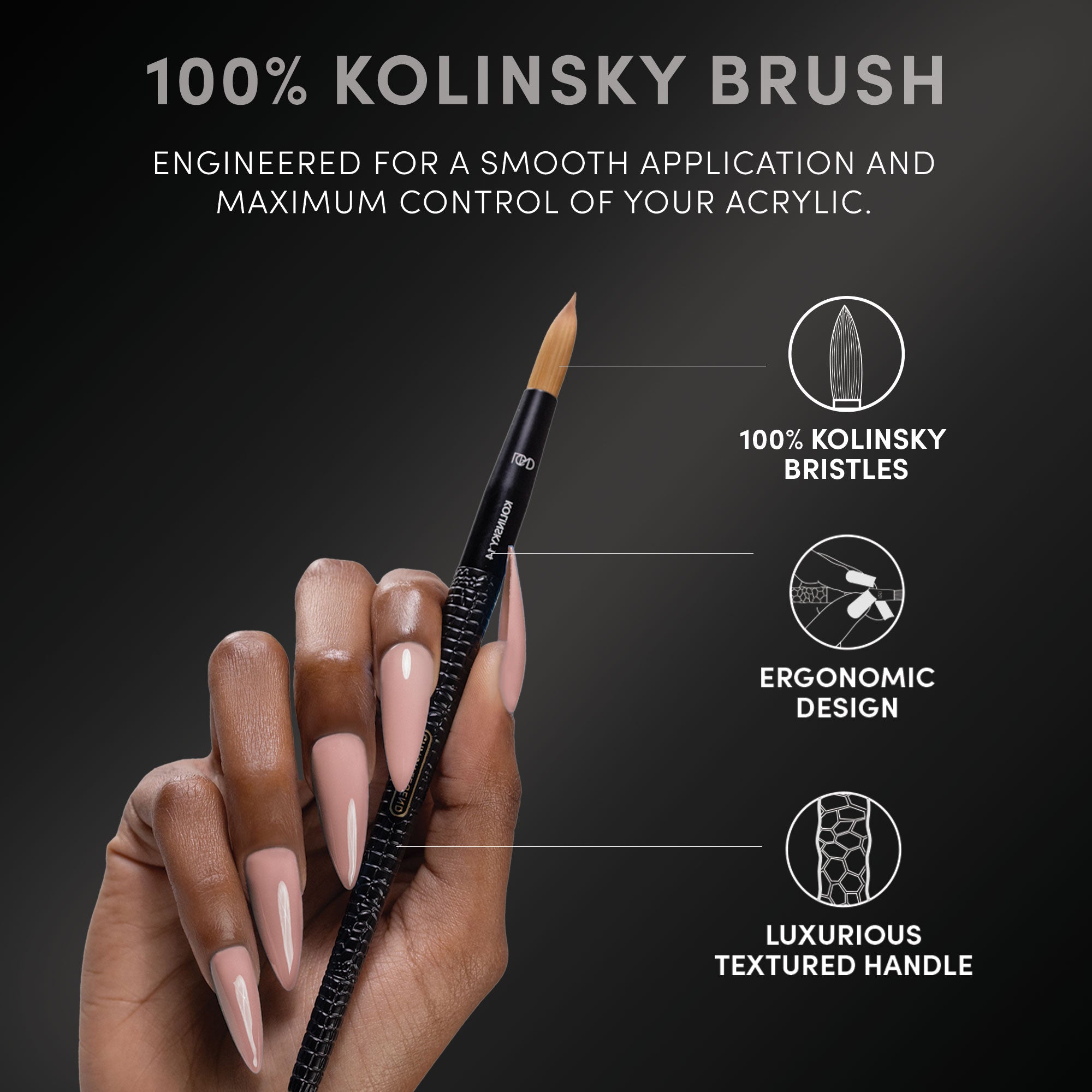 Chaun Legend LGND 100% Kolinsky Acrylic Brush