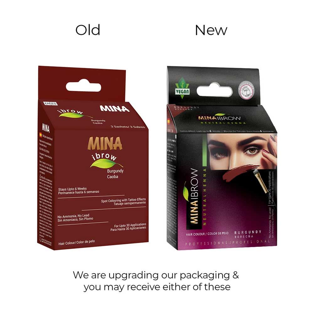 Mina Ibrow Henna Regular Brow Tint Kit - Burgundy