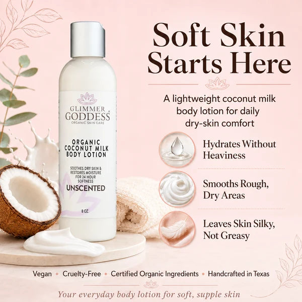 Glimmer Goddess Organic Coconut Milk Body Lotion 8oz