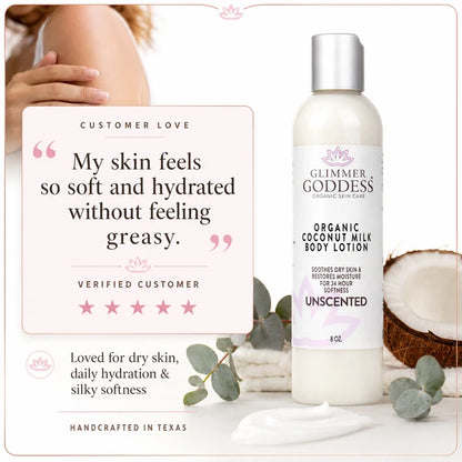 Glimmer Goddess Organic Coconut Milk Body Lotion 8oz