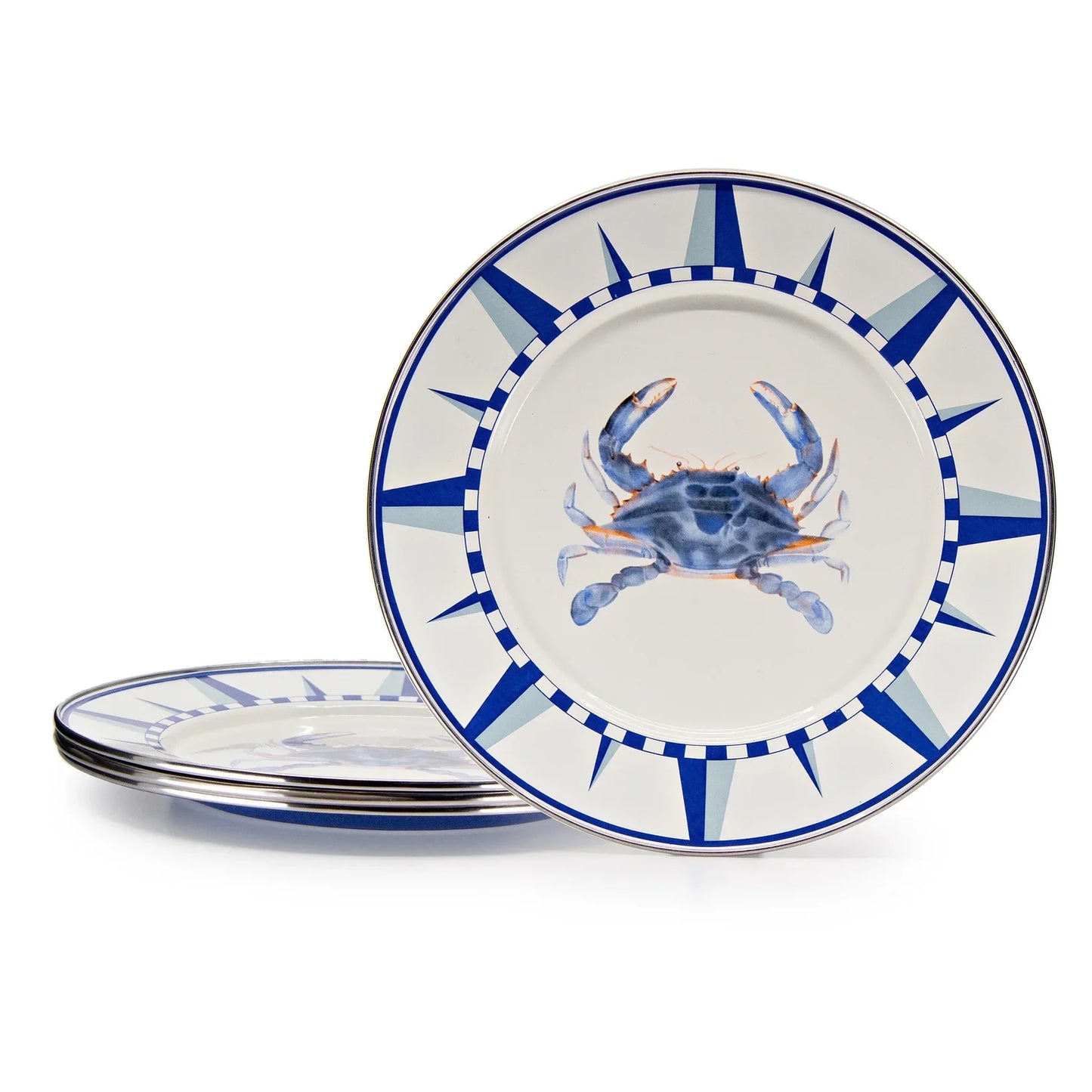 Golden Rabbit Enamelware Dinner Plates - Set of 4