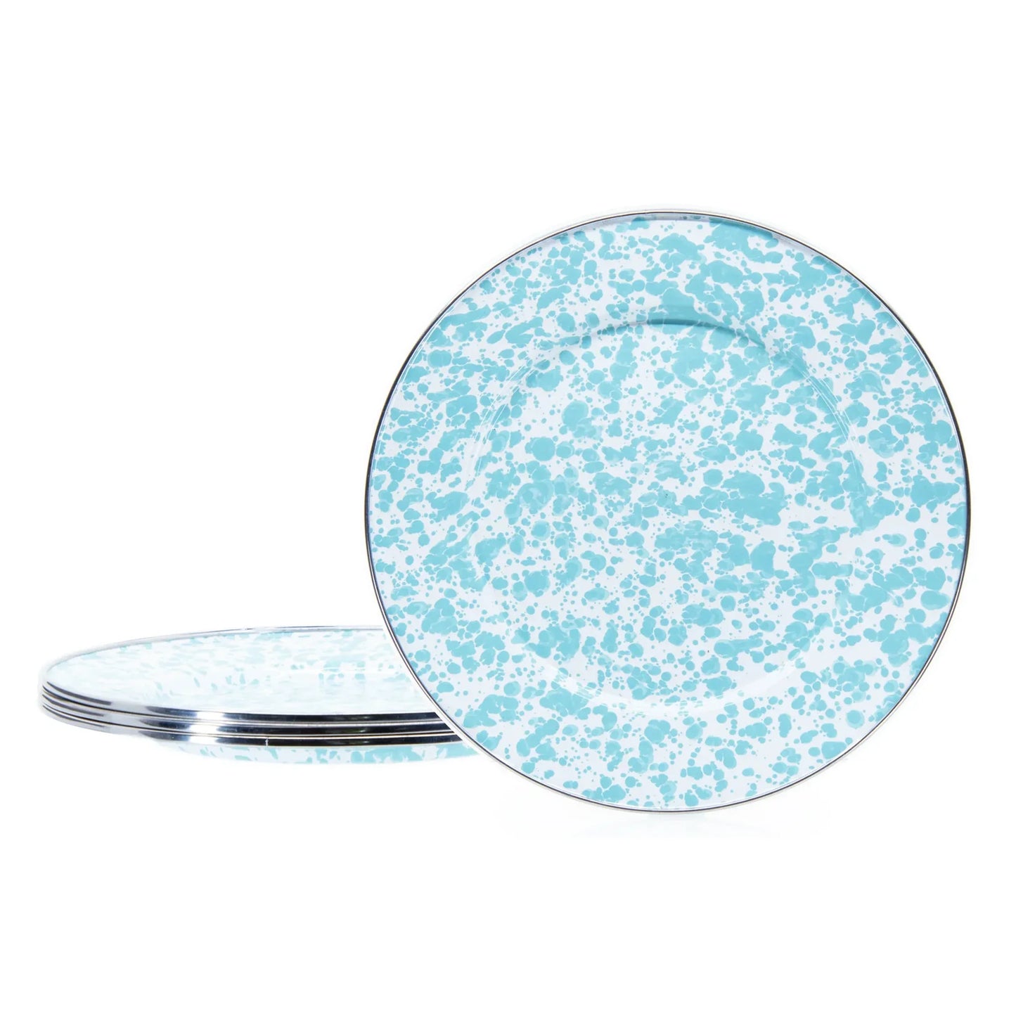 Golden Rabbit Enamelware Dinner Plates - Set of 4