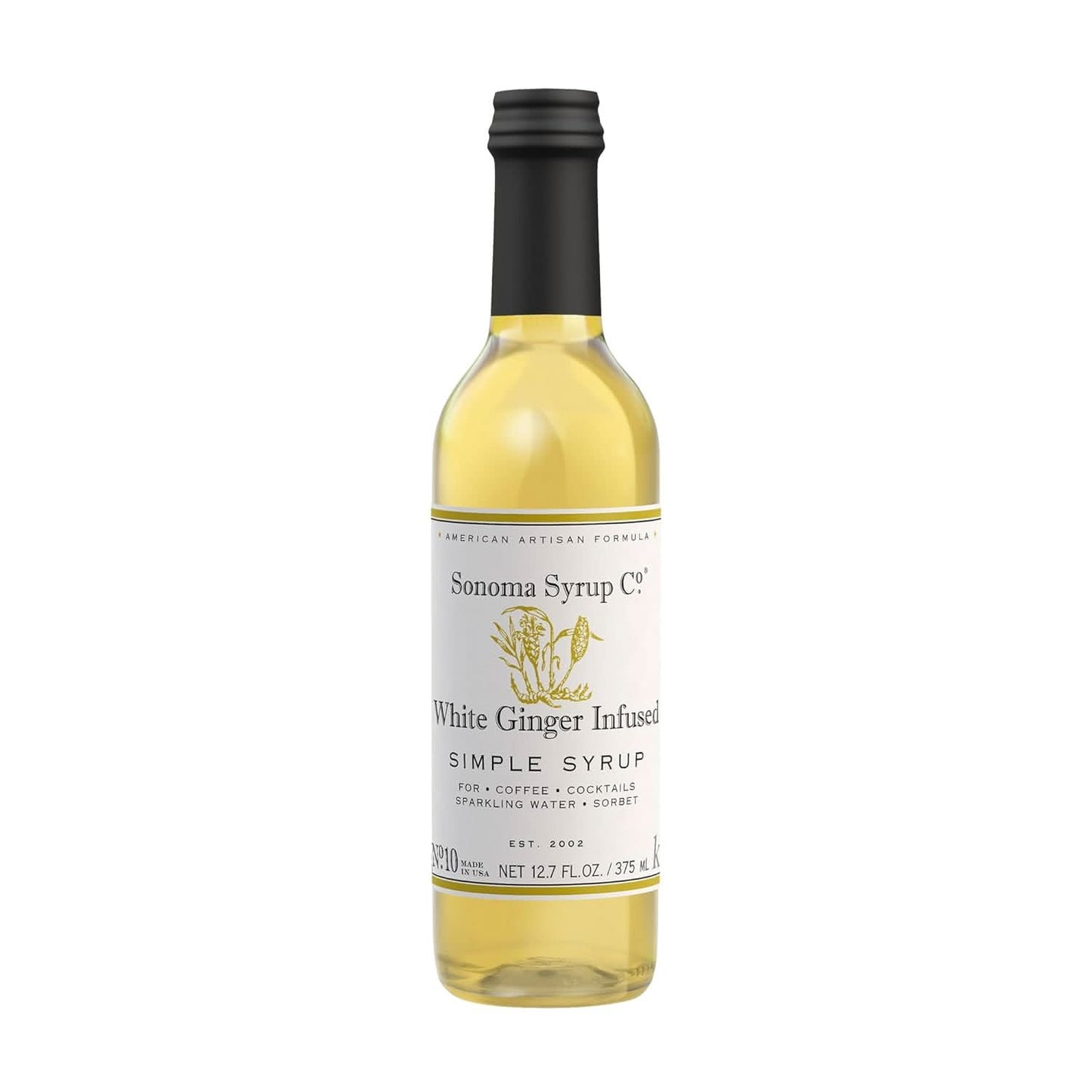 Sonoma Syrup No. 10 White Ginger Infused Simple Syrup 12.7 oz