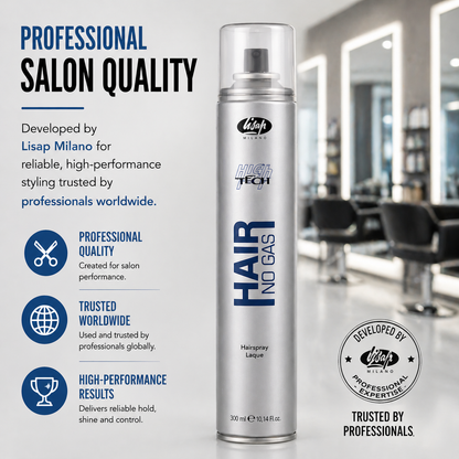 Lisap High Tech Hair Spray No Gas, Natural Flexible Hold 10.1 fl oz