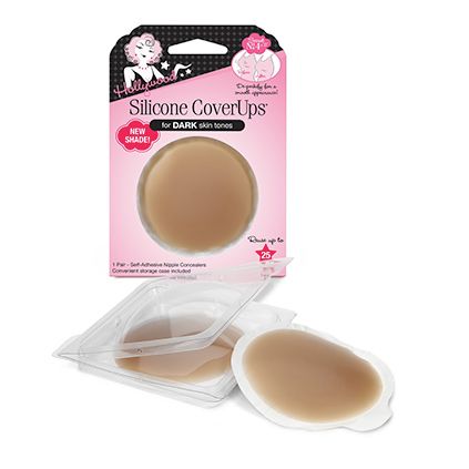 Hollywood Fashion Secrets Silicone Coverups Dark Shade, 1 Pack