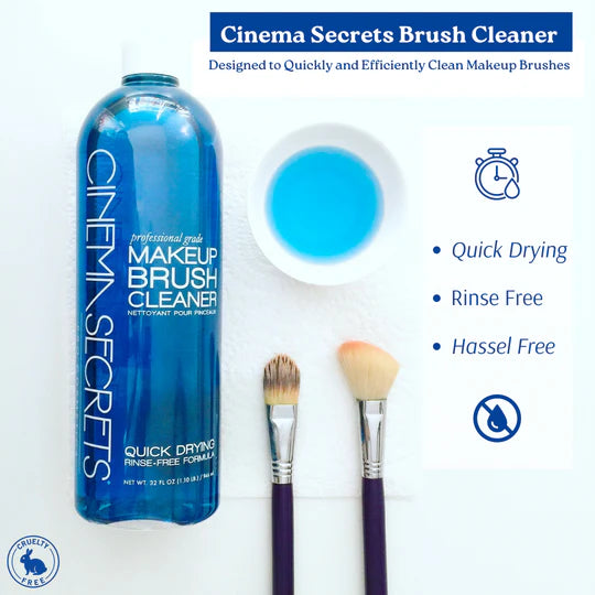 Cinema Secrets Professional Makeup Brush Cleaner, Vanilla 8 oz Travel Kit