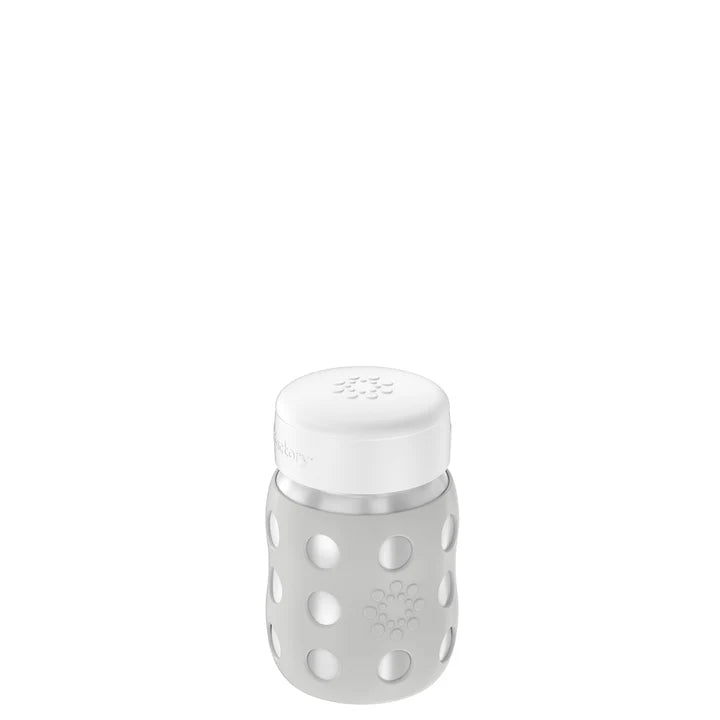 Lifefactory Stainless Steel Food Jar with Flat Cap 8oz-Stone Gray