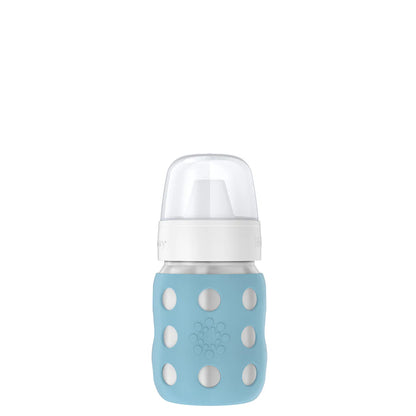 Lifefactory 8 oz Stainless Steel Baby Bottle Hard Sippy Spout