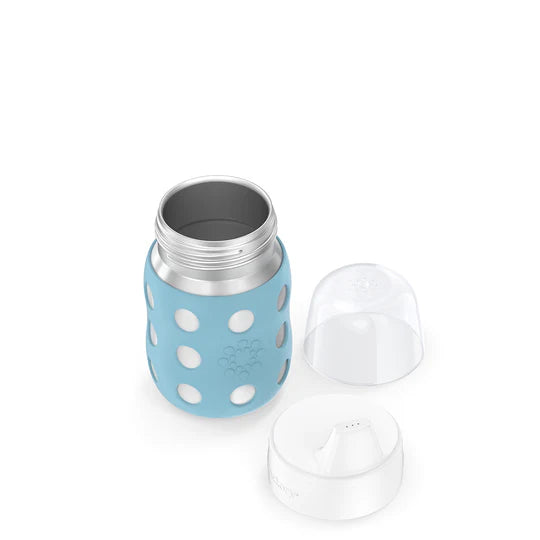 Lifefactory Stainless Steel Baby Bottle Hard Sippy Spout 8oz-Denim