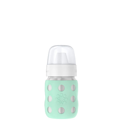 Lifefactory 8 oz Stainless Steel Baby Bottle Hard Sippy Spout