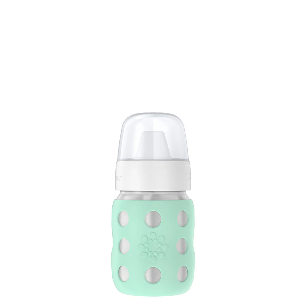 Lifefactory 8 oz Stainless Steel Baby Bottle Hard Sippy Spout