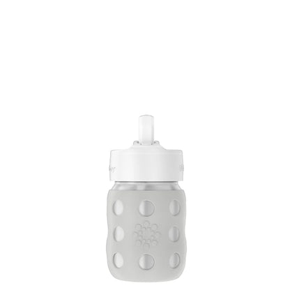 Lifefactory 8 oz Stainless Steel Baby Bottle Pivot Straw Cap