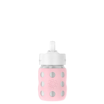 Lifefactory 8 oz Stainless Steel Baby Bottle Pivot Straw Cap