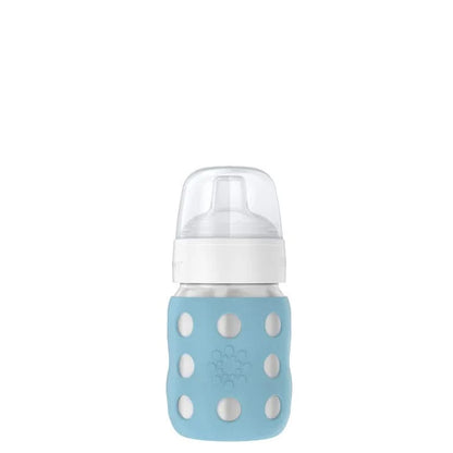 Lifefactory 8 oz Stainless Steel Baby Bottle Sippy Nipple