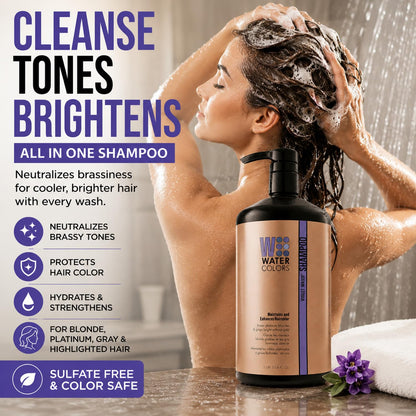Watercolors 3-in-1 Color Depositing Shampoo , Violet Washe 33.8 oz