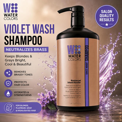 Watercolors 3-in-1 Color Depositing Shampoo , Violet Washe 33.8 oz