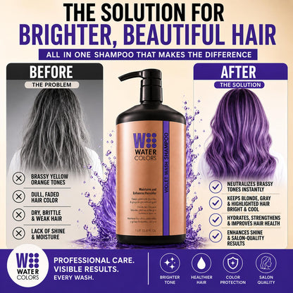 Watercolors 3-in-1 Color Depositing Shampoo , Violet Washe 33.8 oz