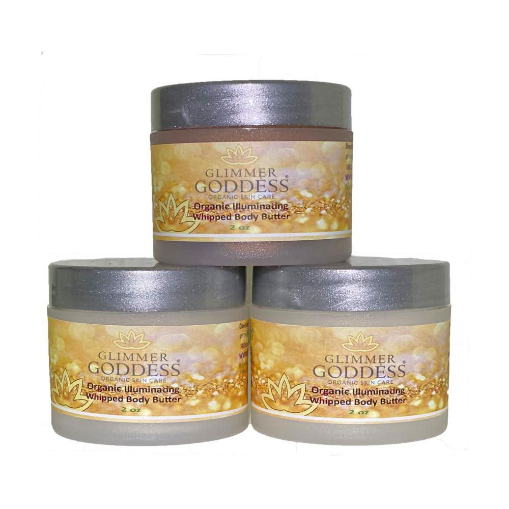 Glimmer Goddess Organic Shimmering Whipped Body Butter Trio