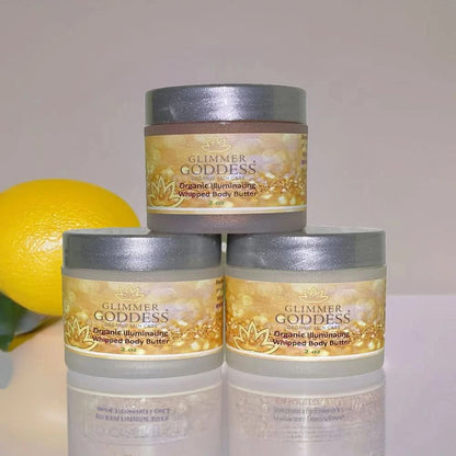 Glimmer Goddess Organic Shimmering Whipped Body Butter Trio
