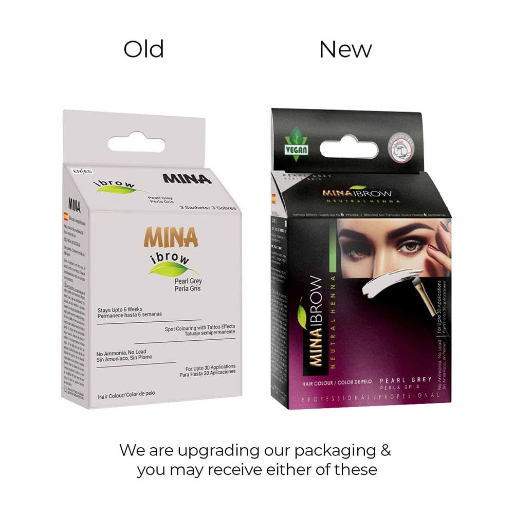 Mina Ibrow Henna Regular Brow Tint Kit - Pearl Grey