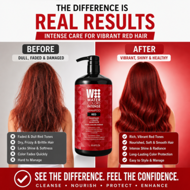 Watercolors Intense 3-in-1 Color Depositing Shampoo, Red 33.8 oz
