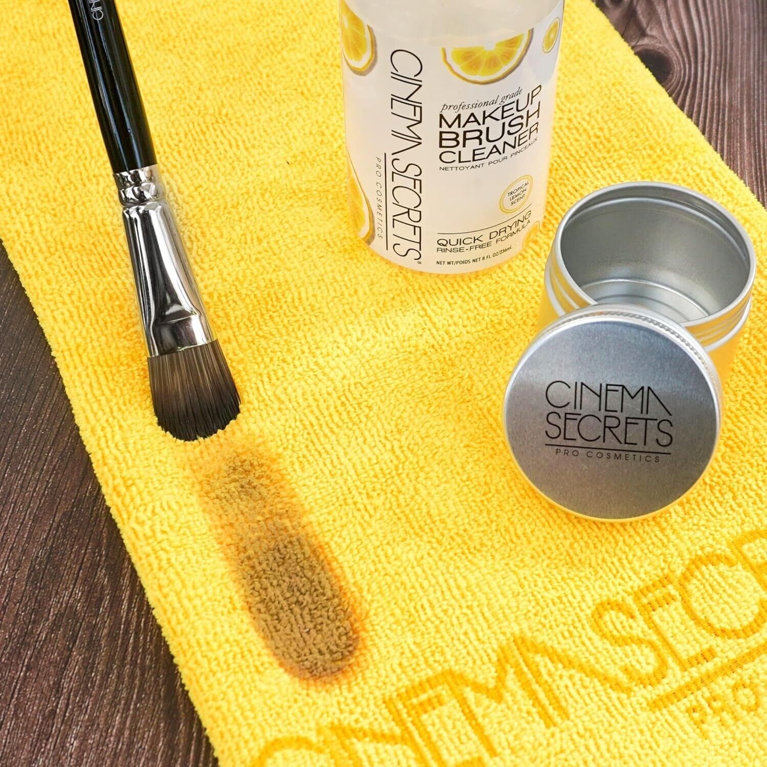 Cinema Secrets Professional Makeup Brush Cleaner, Lemon 2 oz Travel Kit