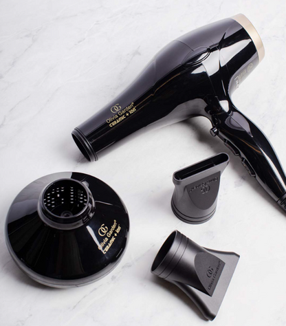 Olivia Garden Ceramic + Ion Professionnal Hair Dryer Snap-on Finger Diffuser - Black (CIDR1-DF1)