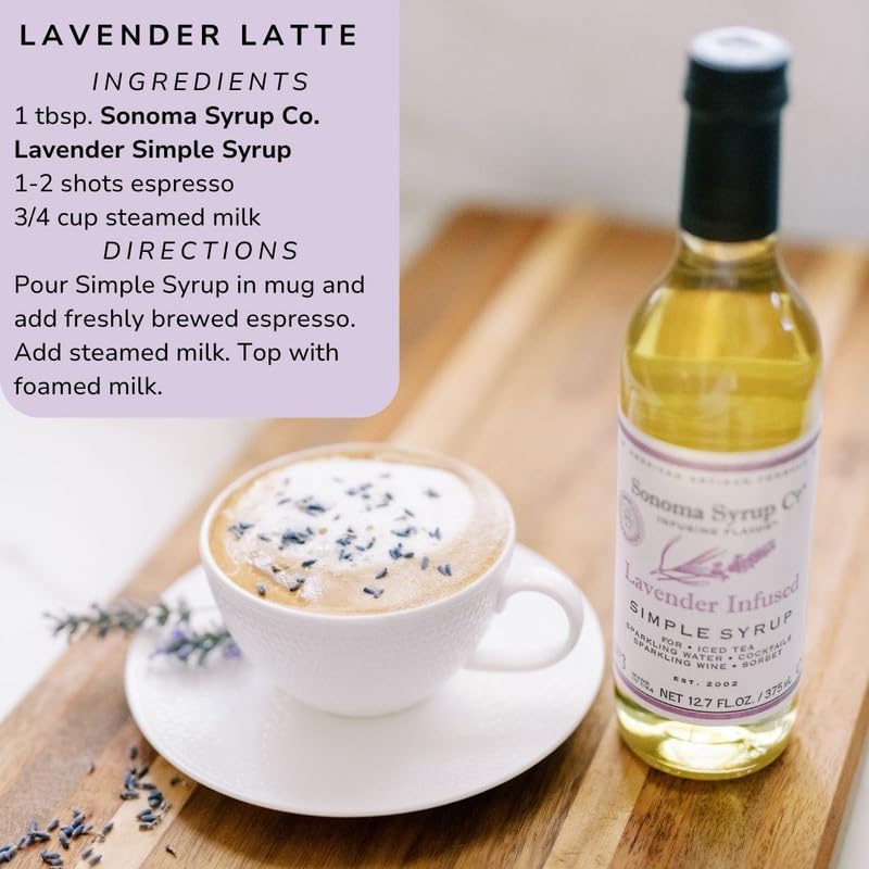 Sonoma Syrup No. 3 Lavender Infused Simple Syrup 12.7 oz