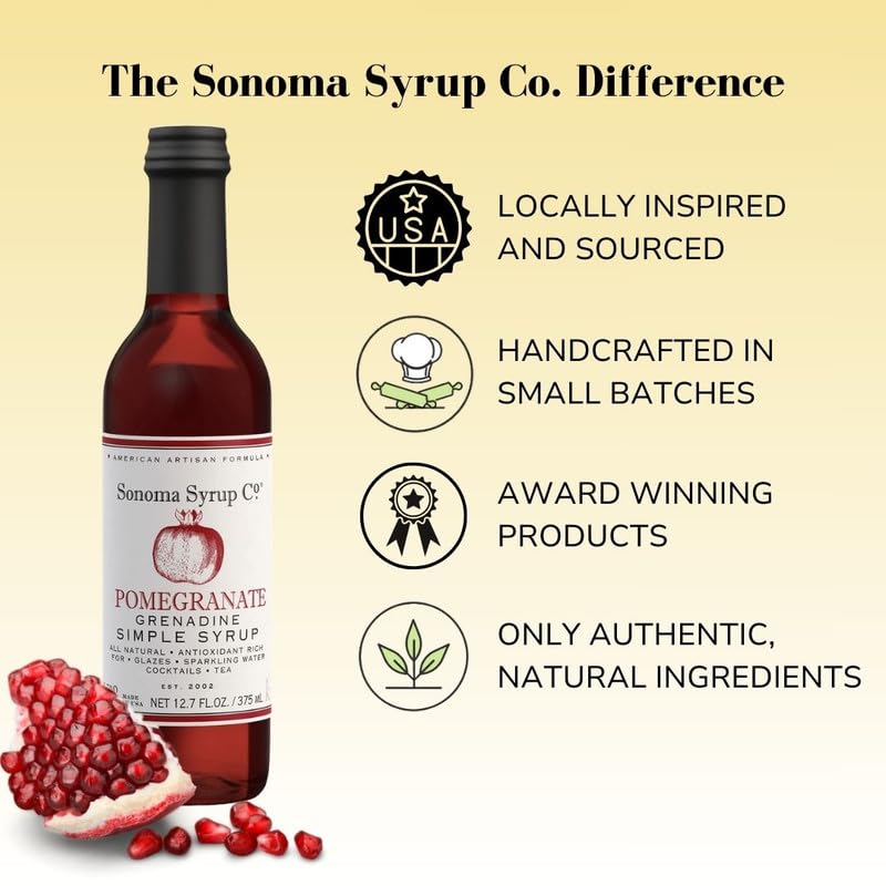 Sonoma Syrup No. 8 Pomegranate Simple Syrup 12.7 oz
