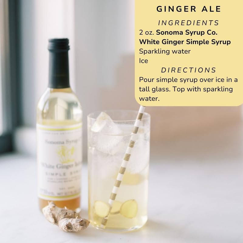 Sonoma Syrup No. 10 White Ginger Infused Simple Syrup 12.7 oz