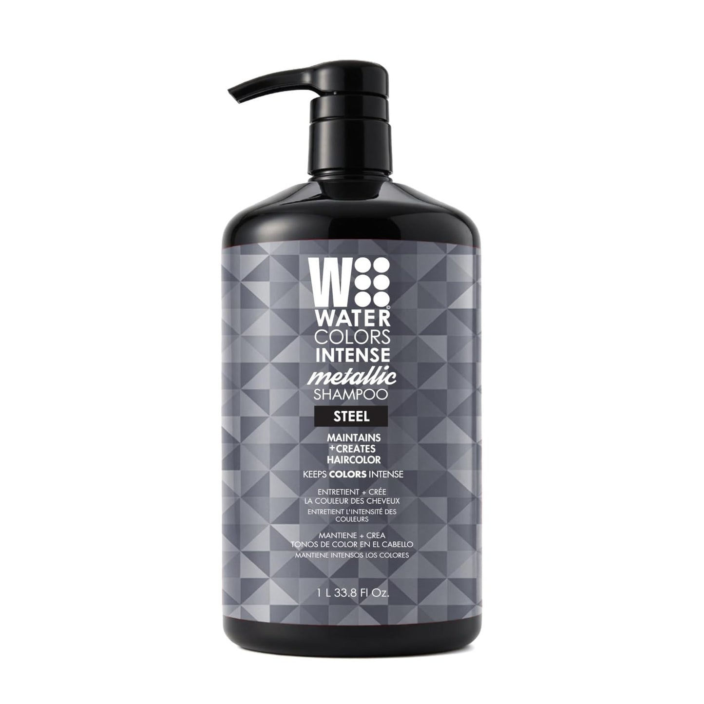 Watercolors Intense Metallic 3-in-1 Color Depositing Shampoo, Steel 33.8 oz