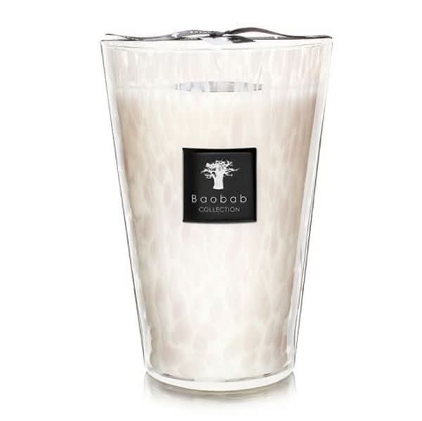 Baobab Collection White Pearls Candle – The Beauty Box