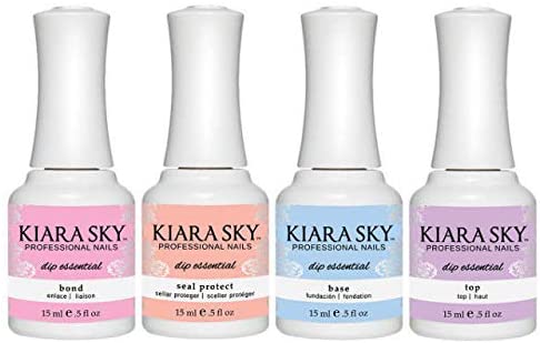 Kiara Sky Dip Powder Essentials Kit Steps 1-4