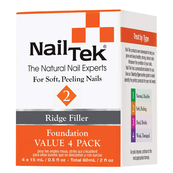 Nail Tek 2 Ridge Filler Foundation Pro Pack - 4/0.5oz