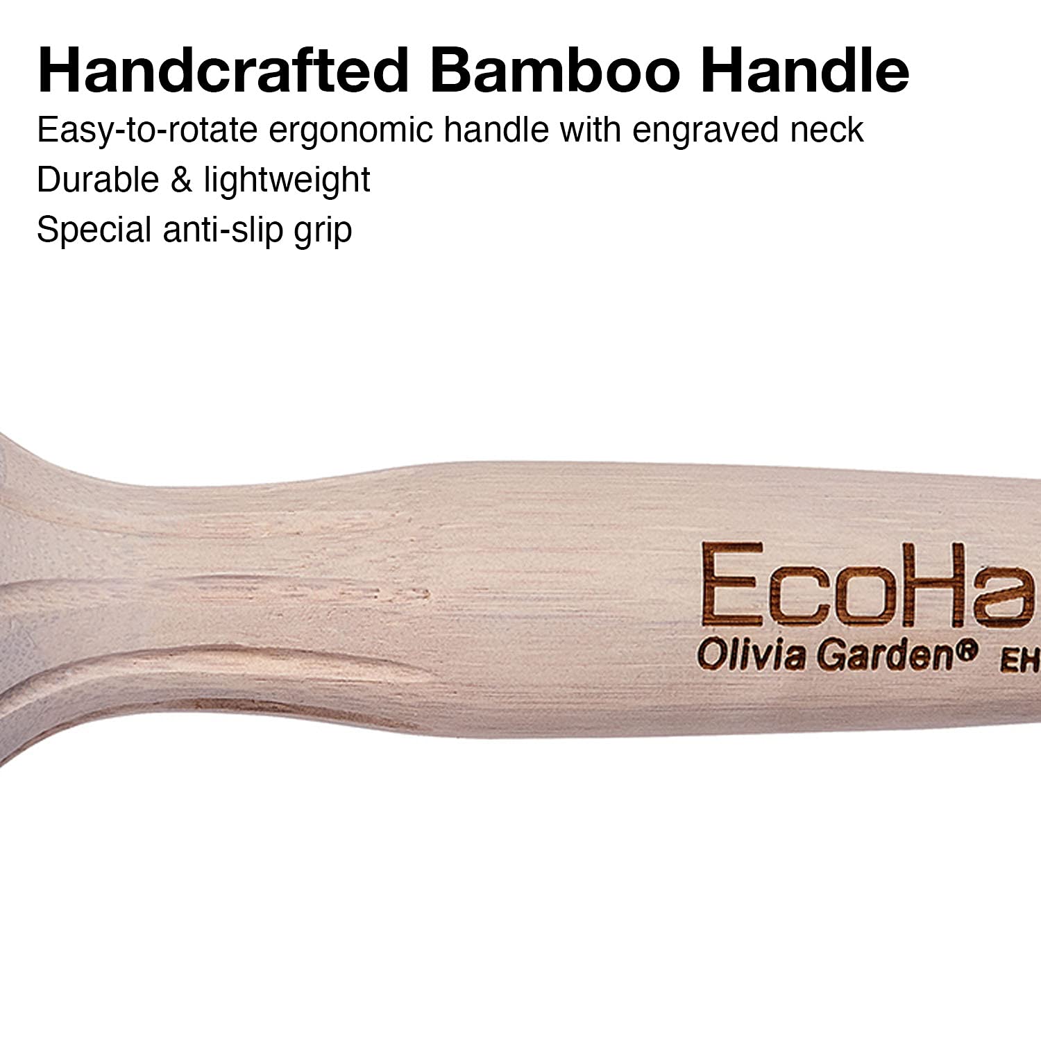 Olivia Garden EcoHair Paddle Bamboo Hair Brush 2"