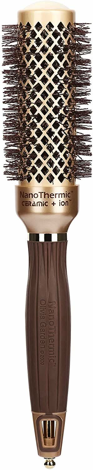 Olivia Garden NanoThermic Ceramic + Ion Round Thermal - NT-34 (1 1/4")